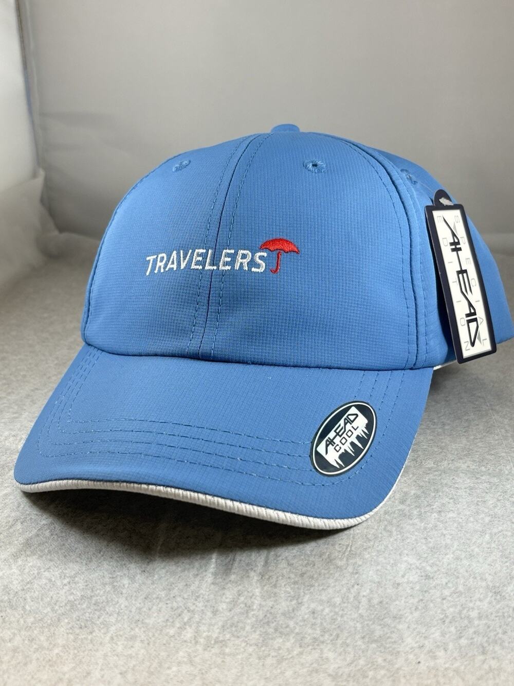TRAVELERS BLUE ADJUSTABLE HAT CAP UPF 50+ NEW